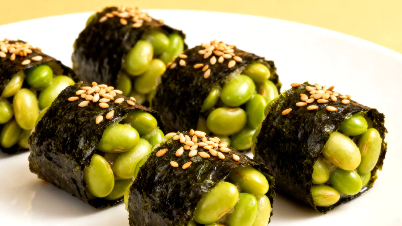 Edamame-Nori-Bällchen mit Sesam"